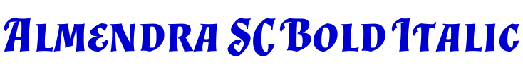 Almendra SC Bold Italic الخط